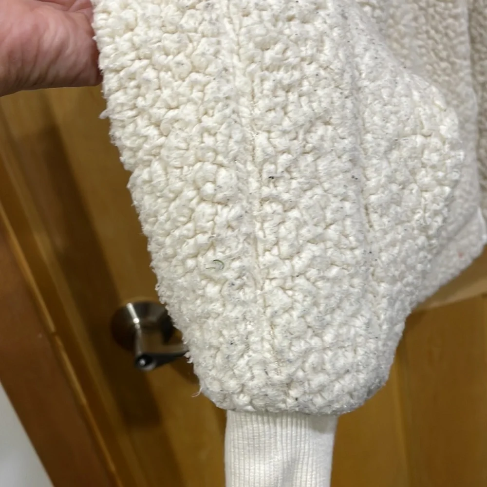 Zella cream full zipper jacket size M